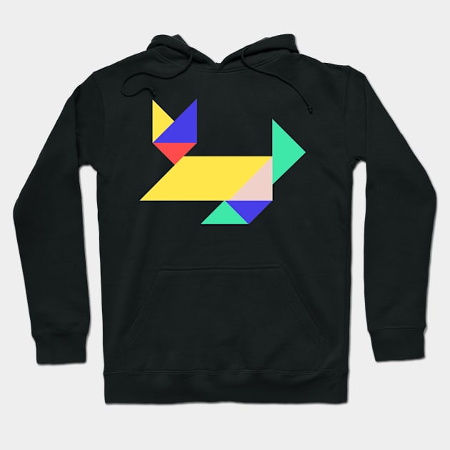 geometric cat Hoodie by A tone for life